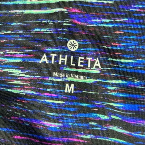 Athleta Interstellar High Rise Mesh Detail 7/8 Multicolor Tights Size Medium - Picture 6 of 10